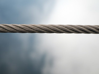 rope on bright background, sky