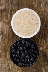 jars with beans grains