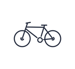 Bicycle sign icon in flat style. Bike vector illustration on white isolated background. Cycling business concept.
