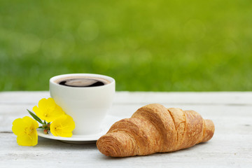 Coffee and croissant