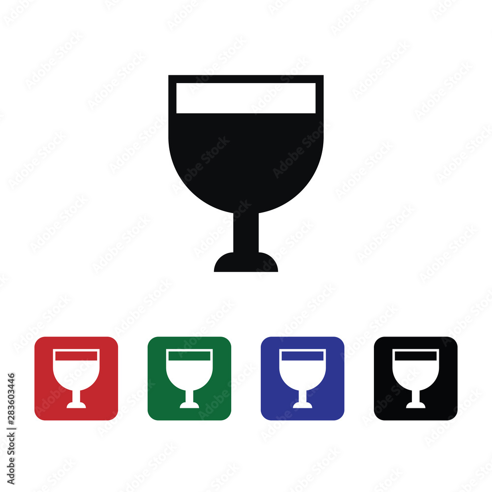 Poster drink, glass vector icon. element of kitchen for mobile concept and web apps illustration. thin flat