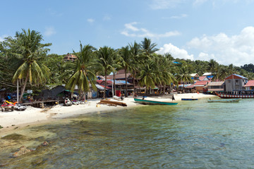 Scenic View to Koh Toch (Koh Tui) Village on Koh Rong Island, Sihanoukville, Cambodia