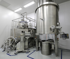 Drug manufacturing laboratory equipment.
