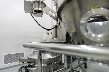 Drug manufacturing laboratory equipment.