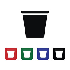 Drink, glass, plastic vector icon. Element of kitchen for mobile concept and web apps illustration. Thin flat icon for website design and development, app development. Premium icon