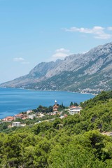 Fototapeta na wymiar Brela by the Dalmatian coast in Croatia