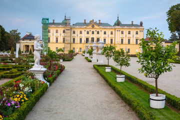 Beautiful gardens of the Branicki Palace in Bialystok, Poland. 