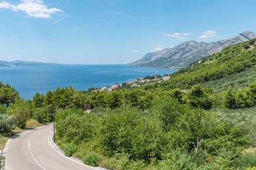 Fototapeta na wymiar Scenic road in Dalmatia in Croatia