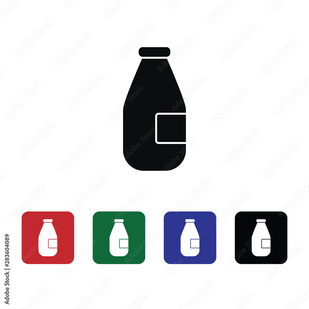 Poster bottle, drink vector icon. element of kitchen for mobile concept and web apps illustration. thin fla