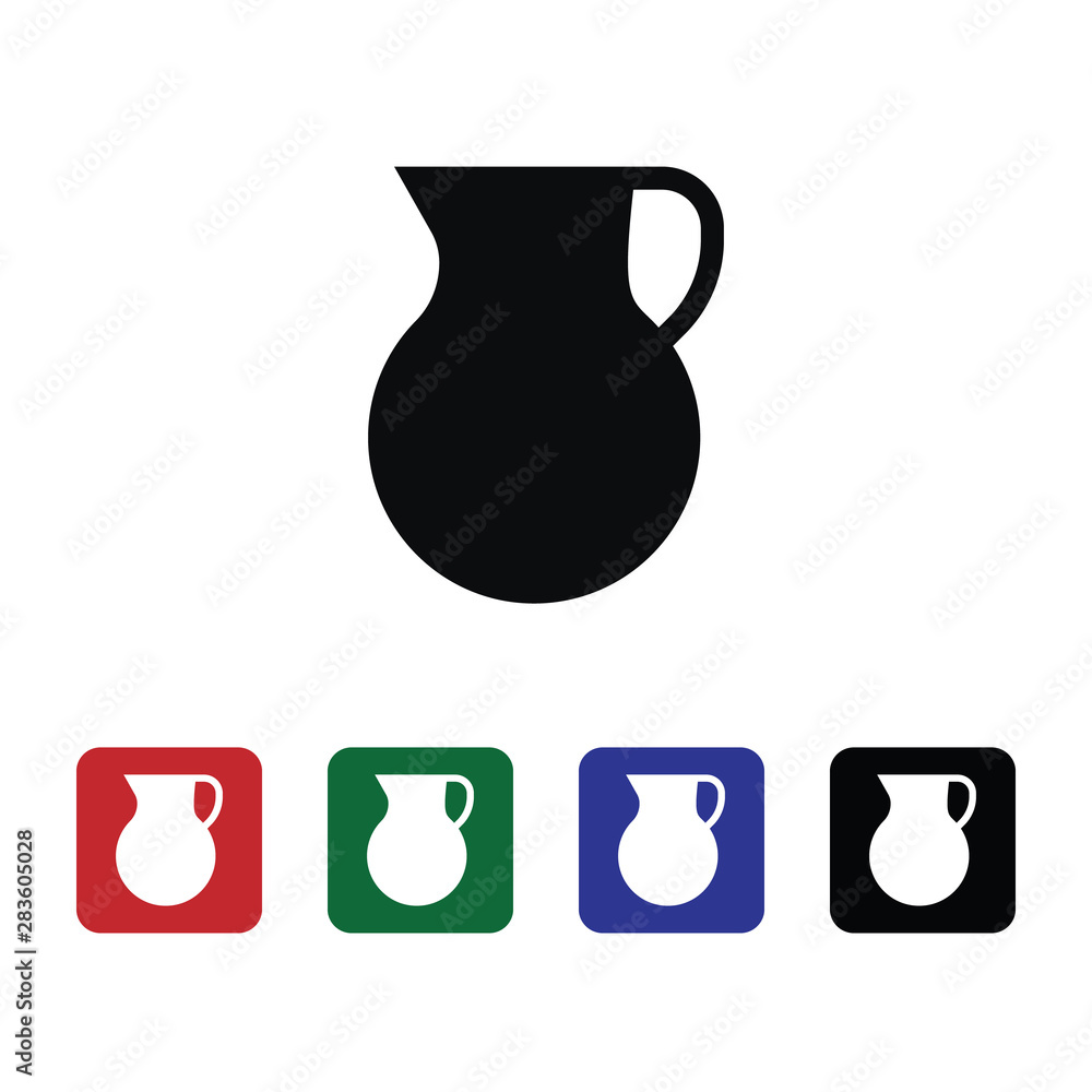 Poster jug vector icon. element of kitchen for mobile concept and web apps illustration. thin flat icon for
