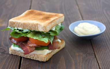 Freshly made blt sandwich