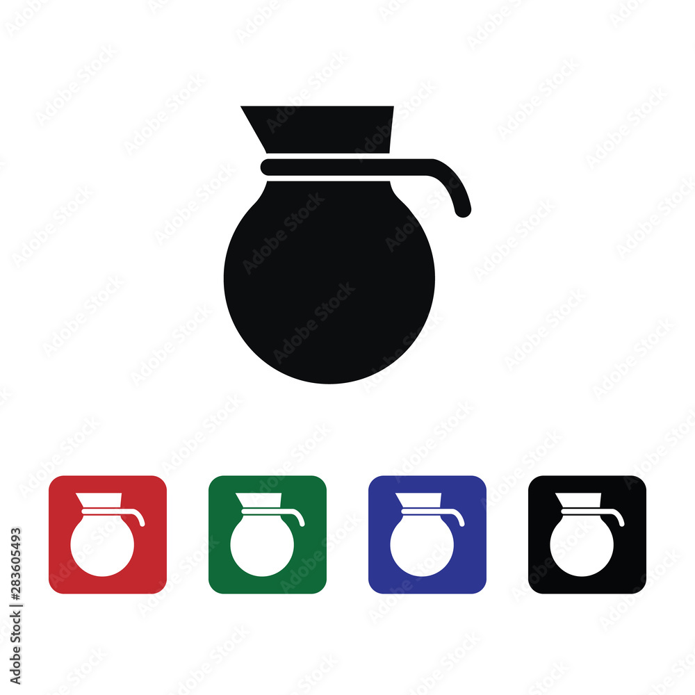 Poster teapot, water vector icon. element of kitchen for mobile concept and web apps illustration. thin fla