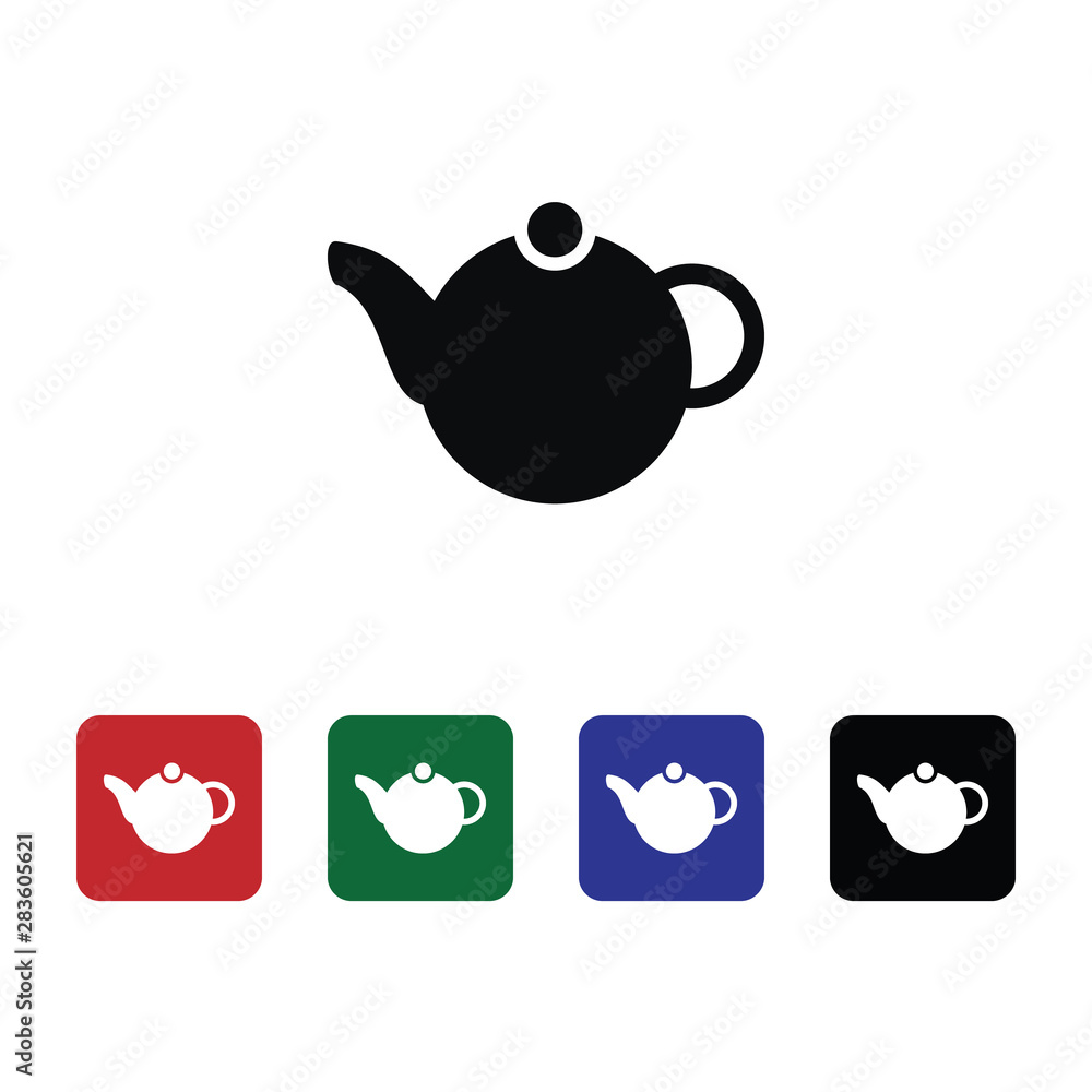 Poster kettle, tea vector icon. element of kitchen for mobile concept and web apps illustration. thin flat 
