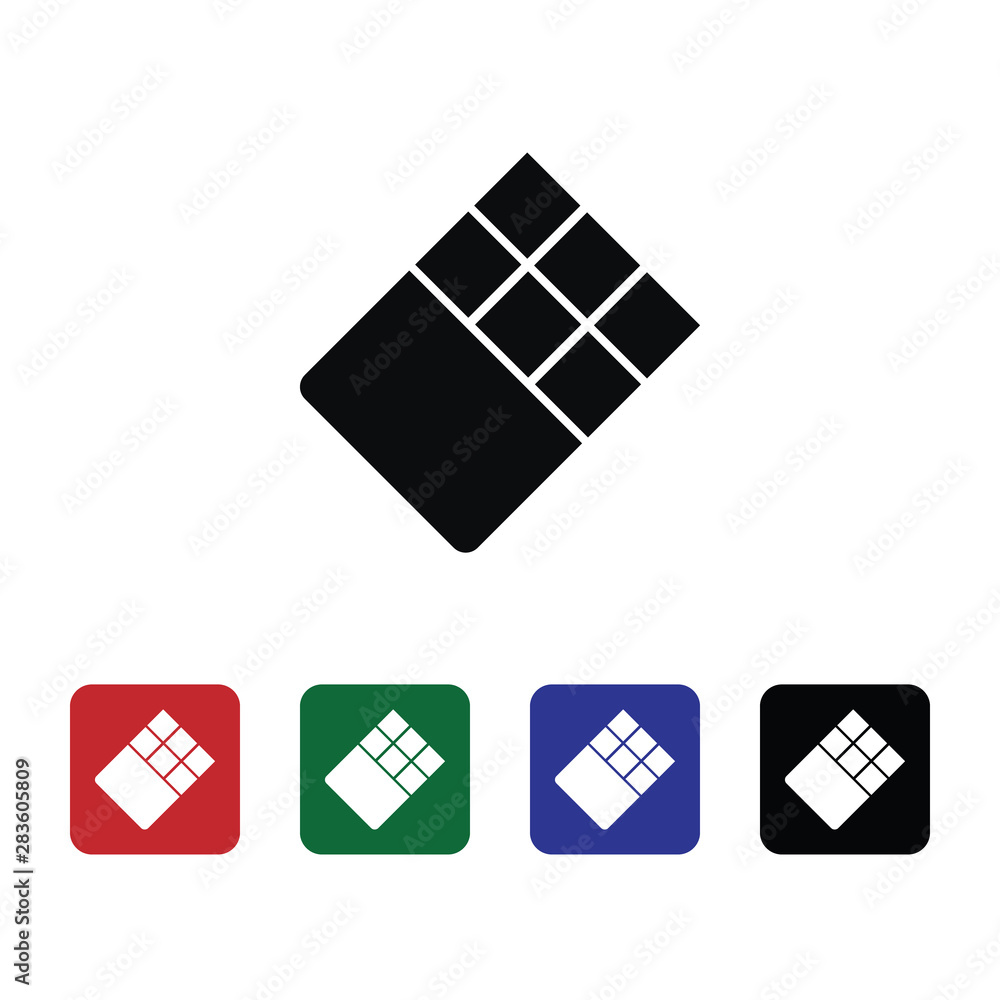 Poster chocolate vector icon. element of kitchen for mobile concept and web apps illustration. thin flat ic