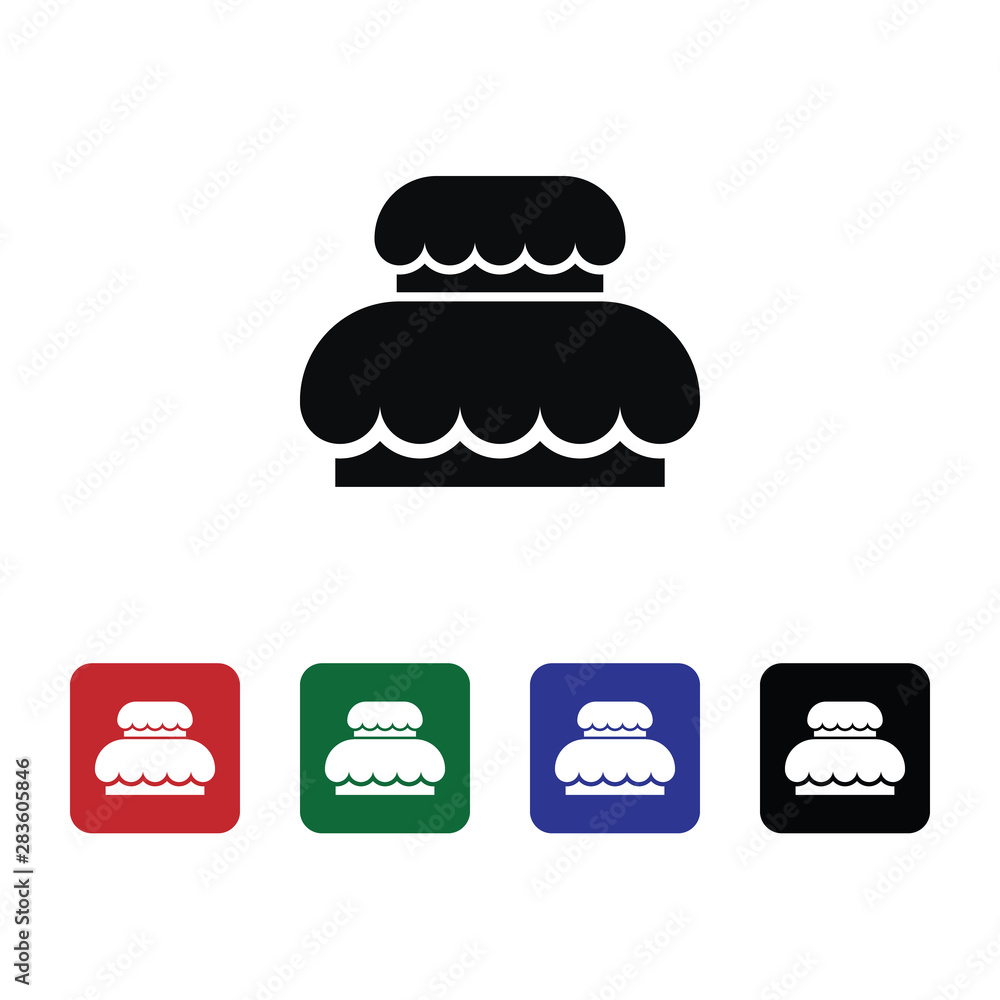 Poster cake, desert vector icon. element of kitchen for mobile concept and web apps illustration. thin flat