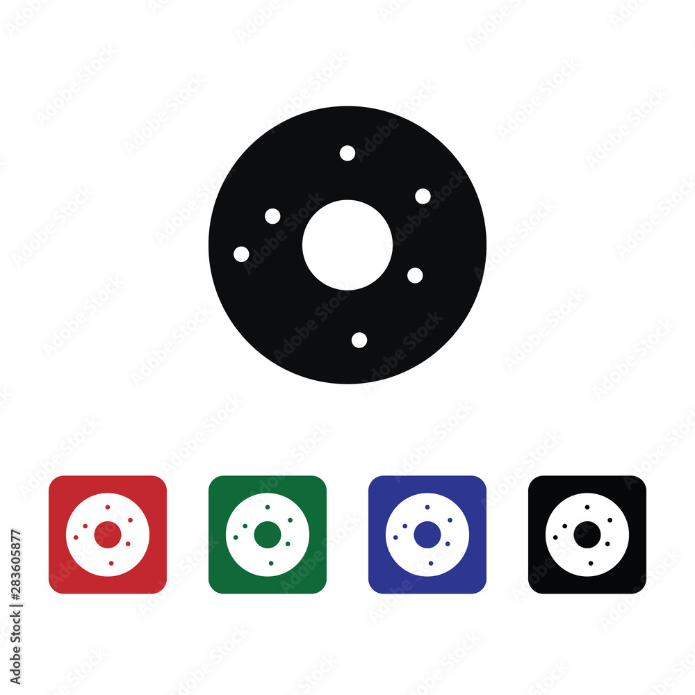 Poster donut vector icon. element of kitchen for mobile concept and web apps illustration. thin flat icon f