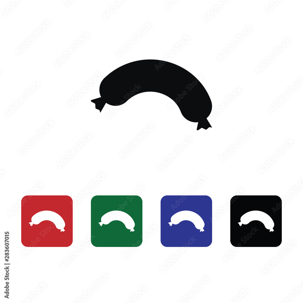 Poster sausage vector icon. element of kitchen for mobile concept and web apps illustration. thin flat icon