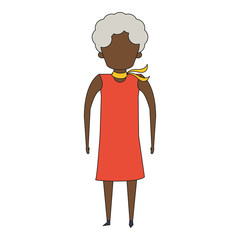 grandparent senior old grandmother cartoon faceless