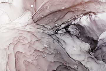Part of original alcohol ink painting, macro photo