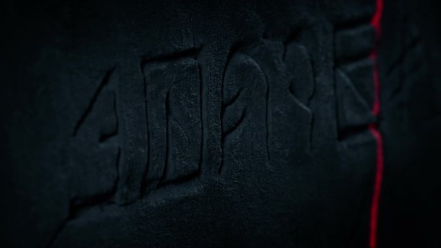 Ancient Written Symbols Scanned With Laser