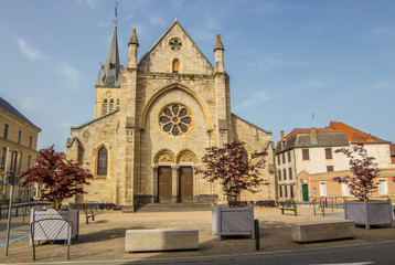 eglise, france, auvergne, ciel bleu