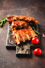 Roasted barbecue pork ribs