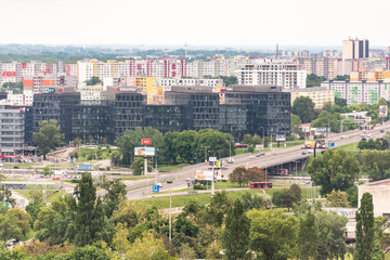 Slovakia. Europe, may 2019. Modern and Soviet construction of residential areas.