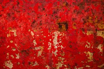 Red rough grunge worn weathered dirty urban surface texture background