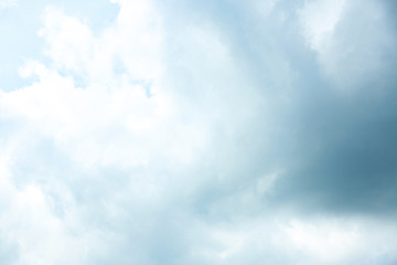 Sky with heavy rainy clouds on grey day