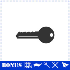 Key icon flat