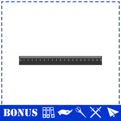 Ruler icon icon flat