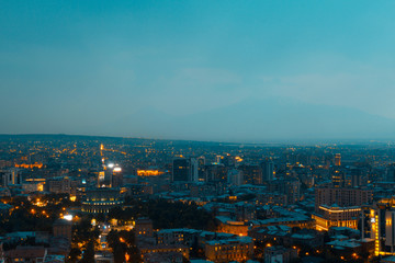 Obraz premium Armenia, Yerevan. View of the evening city