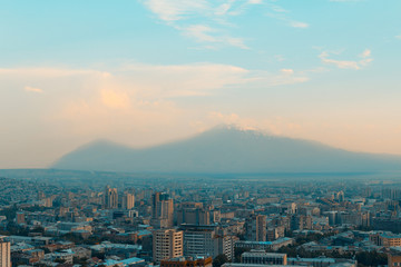 Armenia, Yerevan. View of the evening city