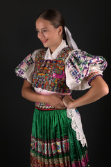 Slovak folklore. Slovakian folklore girl.