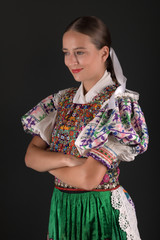 Slovak folklore. Slovakian folklore girl.