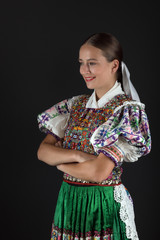 Slovak folklore. Slovakian folklore girl.
