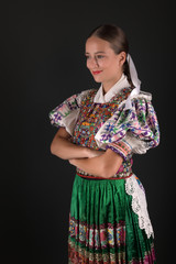 Slovak folklore. Slovakian folklore girl.