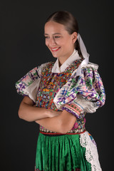 Slovak folklore. Slovakian folklore girl.