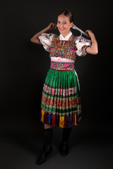Slovak folklore. Slovakian folklore girl.