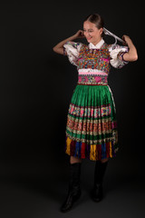 Slovak folklore. Slovakian folklore girl.