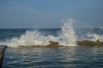 Pristine and natural Salt rock tidal pool in Dolphin coast Ballito Kwazulu Natal South Africa