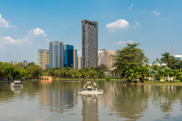 The Chatuchak park is one of the oldest public parks in Bangkok. An artificial lake runs along this thin and long park with numerous bridges crossing the lake. A train museum is situated in the park.