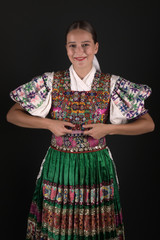 Slovak folklore. Slovakian folklore girl.