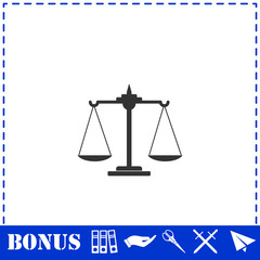 Libra icon flat