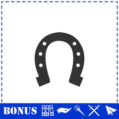 Horseshoe icon flat