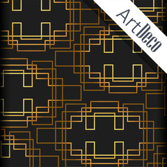 black background art deco frames