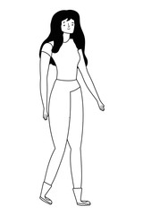 Isolated avatar woman vector design