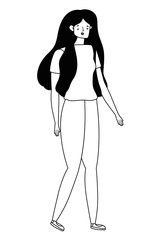 Isolated avatar woman vector design