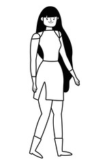 Isolated avatar woman vector design
