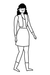 Isolated avatar woman vector design